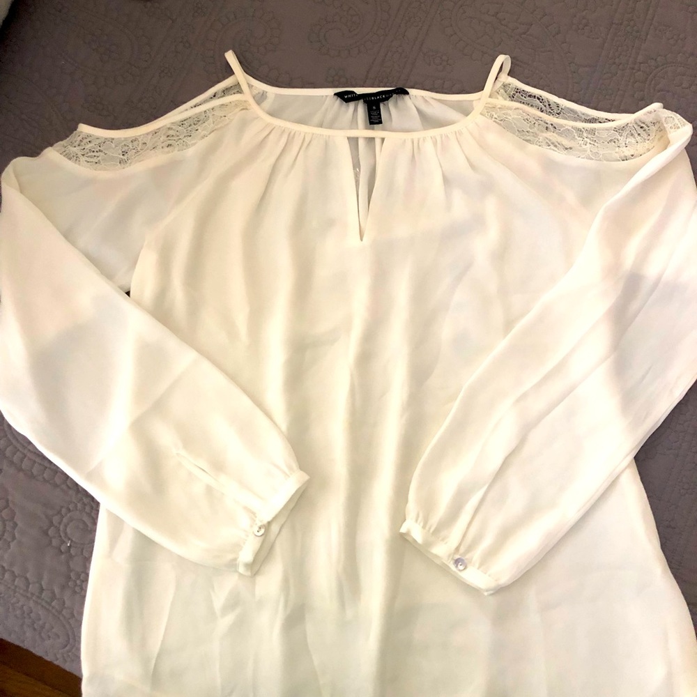 White silk blouse